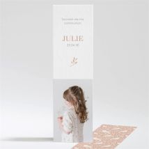 Signet communion Beaux Symboles personnalisable - Couleur Rose - 5,3 x 19,4 cm - Monfairepart