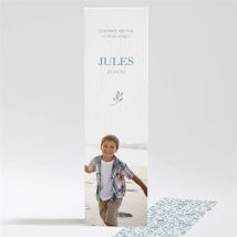 Signet communion Transcendance personnalisable - Couleur Bleu et Blanc - 5,4 x 19,4 cm - Monfairepart