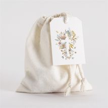Pochon baptême Tout en Joie personnalisable - 10 x 12 cm - Monfairepart