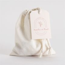 Pochon mariage Tendre Capsule personnalisable - 10 cm x 12 cm - Monfairepart