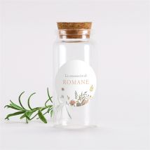 Mignonnette communion Foi Fervente personnalisable - 3,7 cm x 8 cm - Monfairepart