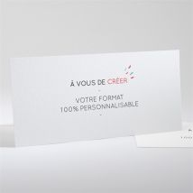 Carte de voeux Voeux 100% à créer allongé 2023 - Blanc - Monfairepart