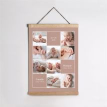 Affiche naissance Jumeaux et Jumelles personnalisable - 29,7 cm x 42 cm - Monfairepart
