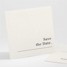 Save the Date mariage Absolument personnalisable - Couleur Beige - 9,5 x 9,5 cm - Monfairepart