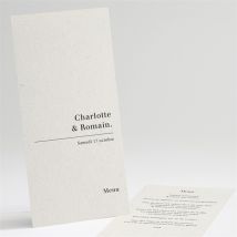 Menu mariage Absolument personnalisable - Couleur Beige - 10 x 21 cm - Monfairepart