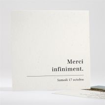 Carte de remerciement mariage Absolument personnalisable - Couleur Beige - 13,5 x 13,5 cm - Monfairepart