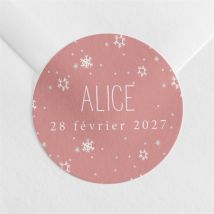 Sticker naissance Constellation personnalisable - Couleur Rose - 4 cm - Monfairepart