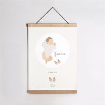 Affiche naissance Petit bébé personnalisable - 29,7 x 42 cm - Monfairepart