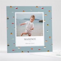 Invitation anniversaire Les petits bateaux