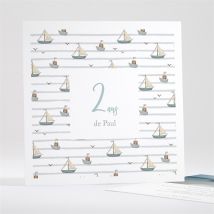 Invitation anniversaire Bateaux