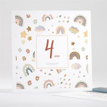 Invitation anniversaire Mes Arcs en Ciel