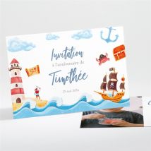 Invitation anniversaire Monde de pirate