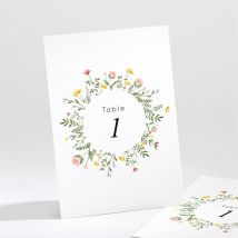 Numéro de table mariage Joie Champetre personnalisable - 9,5 x 13,8 cm - Monfairepart