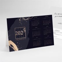 Carte de voeux Nouvelle année calendrier