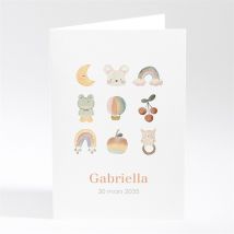 Faire-part naissance Mes Petits Dessins personnalisable - Couleur Blanc et Multicolore - 10 x 14,5 cm - Monfairepart