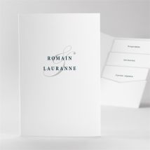 Faire-part mariage En relief pocketfold personnalisable - Couleur Vert et Blanc - 17cm x 11,4cm fermé - Monfairepart