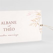 Faire-part mariage Poésie Boheme pochette duo personnalisable - Couleur Beige - 21 x 10 cm - Monfairepart