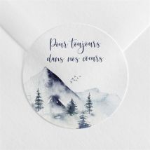 Stickers décès Immensité personnalisable - 4 cm - Monfairepart