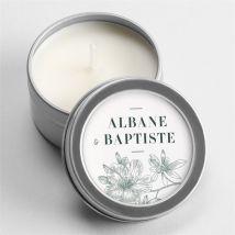 Bougie mariage Sculpture Argent personnalisable - 5 cm et 2,5 cm de hauteur - Monfairepart