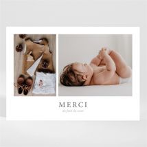 Remerciement naissance Fenêtre sur la vie magnet personnalisable - Couleur Blanc - 9,5 x 13,8 cm - Monfairepart