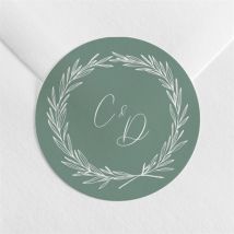 Sticker mariage Tout pour Toi personnalisable - Couleur Vert - 4 cm - Monfairepart