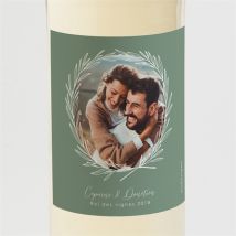 Etiquette de bouteille mariage Tout pour Toi personnalisable - Couleur Vert - 9,5 x 9,5 cm - Monfairepart