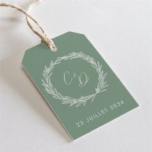 Etiquette mariage Tout pour Toi personnalisable - Couleur Vert - 4 x 6 cm - Monfairepart