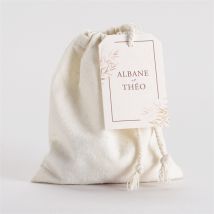 Pochon mariage Poésie Boheme personnalisable - 10 cm x 12 cm - Monfairepart