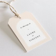 Etiquette mariage Volupté personnalisable - Couleur Rose - 4 x 6 cm - Monfairepart