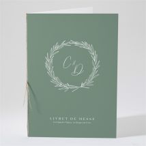 Livret de messe mariage Tout pour Toi personnalisable - Couleur Vert - 15,2 x 21,5 cm - Monfairepart