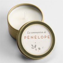 Bougie communion Petite fille or personnalisable - 5 cm et 2,5 cm de hauteur - Monfairepart