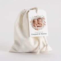 Pochon baptême Forêt personnalisable - 10 cm x 12 cm - Monfairepart