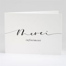 Carte de remerciement décès Tant de souvenirs plié personnalisable - Couleur Noir, Blanc et Blanc - 14,5 x 10,5 cm fermé - Monfairepart