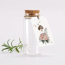 Mignonnette communion Beauté au naturel étiquette personnalisable - 3,7 cm x 8 cm - Monfairepart