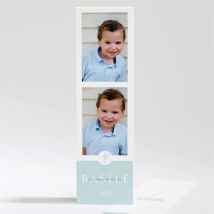 Signet communion Ferveur personnalisable - Couleur Bleu - 5,4 x 19,4 cm - Monfairepart