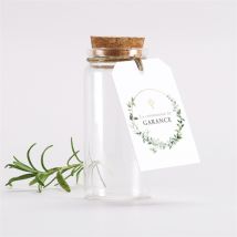 Mignonnette communion Gravée au coeur étiquette personnalisable - 3,7 cm x 8 cm - Monfairepart