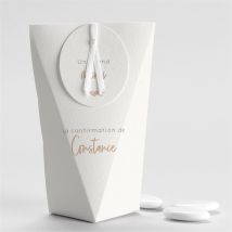 Boîte de dragées confirmation Ecarlate étui