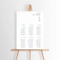 Plan de table mariage Pureté personnalisable - 29,7 x 42 cm - Monfairepart