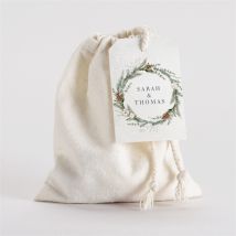 Pochon mariage Noël personnalisable - 10 x 12 cm - Monfairepart