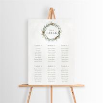Plan de table mariage Noël personnalisable - 29,7 x 42 cm - Monfairepart