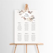 Plan de table mariage Pampa personnalisable - 29,7 x 42 cm - Monfairepart