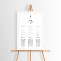 Plan de table mariage Emeraude personnalisable - 29,7 x 42 cm - Monfairepart