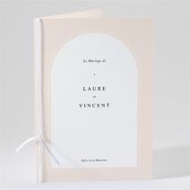 Livret de messe mariage Volupté personnalisable - Couleur Rose - 15,2 x 21,5 cm - Monfairepart
