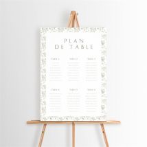 Plan de table mariage Fleuri personnalisable - 29,7 x 42 cm - Monfairepart