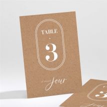Numéro de table mariage Notre Absolu personnalisable - 9,5 x 13,8 cm - Monfairepart