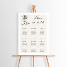 Plan de table mariage En hiver personnalisable - 29,7 x 42 cm - Monfairepart