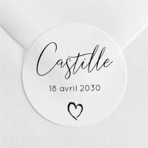 Sticker naissance Mon Pele mele photo personnalisable - Couleur Noir, Blanc et Blanc - 4 cm - Monfairepart