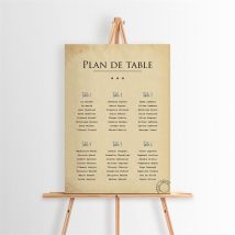 Plan de table mariage Notre Télégramme personnalisable - 29,7 x 42 cm - Monfairepart