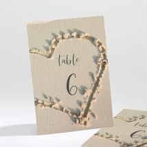 Numéro de table mariage Dans le Sable personnalisable - 9,5 x 13,8 cm - Monfairepart
