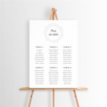 Plan de table mariage Sublime personnalisable - 29,7 x 42 cm - Monfairepart